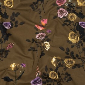 Cotton Voile – Olive Floral – Rosa da Selva Print – Mood Exclusive Rio Collection Cotton Voile – Olive Floral – Rosa da Selva Print – Mood Exclusive Rio Collection