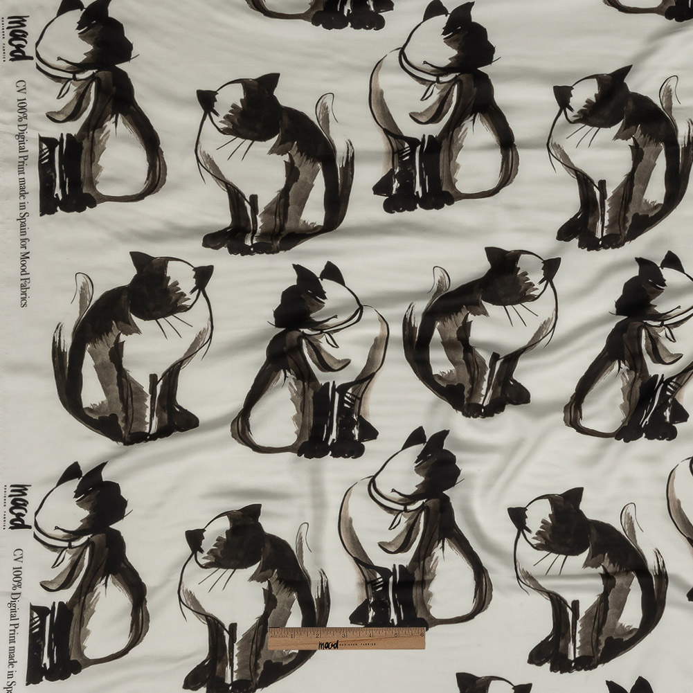 Rayon Challis – Inky Cats – Feline Phantasm Print – Mood Exclusive Twilight Collection Rayon Challis – Inky Cats – Feline Phantasm Print – Mood Exclusive Twilight Collection