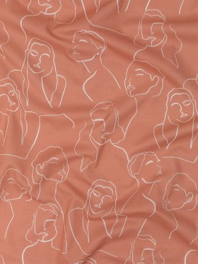 Cotton Voile – Pink Face Outlines – Sweltering Society Print – Mood Exclusive Rio Collection Cotton Voile – Pink Face Outlines – Sweltering Society Print – Mood Exclusive Rio Collection