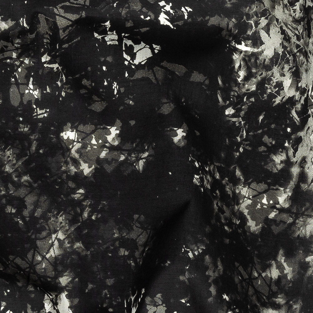 Cotton Voile – Black and White Leafy Branches – Sylvan Spectres Print – Mood Exclusive Twilight Collection Cotton Voile – Black and White Leafy Branches – Sylvan Spectres Print – Mood Exclusive Twilight Collection