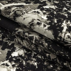 Stretch Cotton Sateen – Black and White Leafy Branches – Sylvan Spectres Print – Mood Exclusive Twilight Collection Stretch Cotton Sateen – Black and White Leafy Branches – Sylvan Spectres Print – Mood Exclusive Twilight Collection