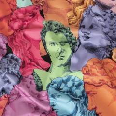 Stretch Cotton Sateen – Rainbow Roman Busts – Saccharine Statuary Print – Mood Exclusive Sugar Collection Stretch Cotton Sateen – Rainbow Roman Busts – Saccharine Statuary Print – Mood Exclusive Sugar Collection
