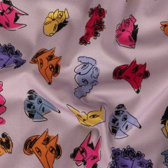 Stretch Cotton Sateen – Lilac and Rainbow Dog Doodles – TREATS Print – Mood Exclusive Sugar Collection Stretch Cotton Sateen – Lilac and Rainbow Dog Doodles – TREATS Print – Mood Exclusive Sugar Collection