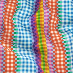 Linen and Rayon Woven – Rainbow Checkers – Picnic Patisserie Print – Mood Exclusive Sugar Collection Linen and Rayon Woven – Rainbow Checkers – Picnic Patisserie Print – Mood Exclusive Sugar Collection