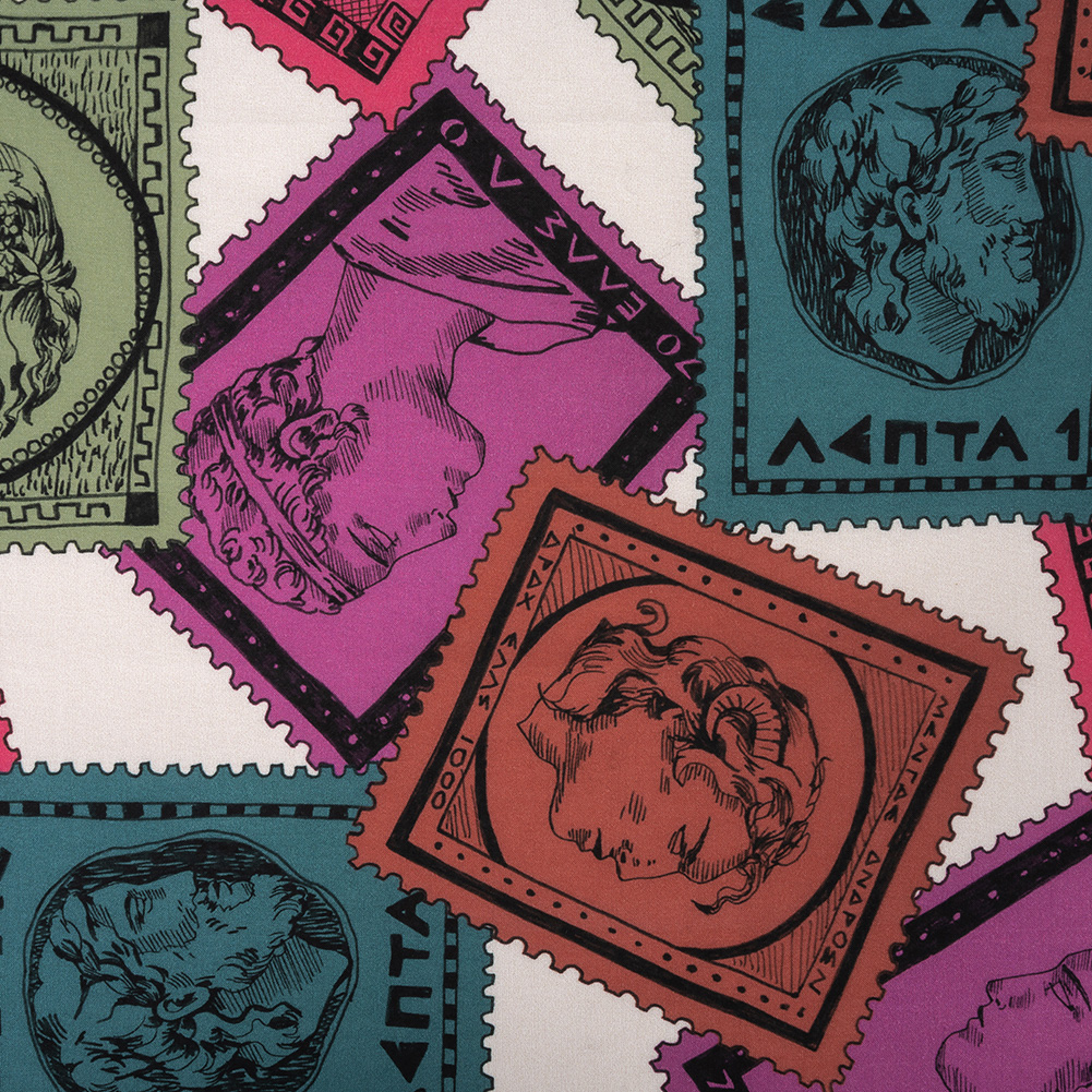 Cotton Voile – Rainbow Greek Bust Stamps – Sending Love Print – Mood Exclusive Sugar Collection Cotton Voile – Rainbow Greek Bust Stamps – Sending Love Print – Mood Exclusive Sugar Collection