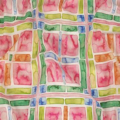 Cotton Voile – Rainbow Watercolor Plaid – Jujube Jubilee Print – Mood Exclusive Sugar Collection Cotton Voile – Rainbow Watercolor Plaid – Jujube Jubilee Print – Mood Exclusive Sugar Collection