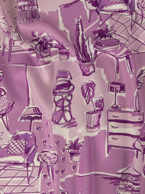 Rayon Challis – Lilac Indoor Spaces – Where You’re Planted Print – Mood Exclusive Wisteria Collection Rayon Challis – Lilac Indoor Spaces – Where You’re Planted Print – Mood Exclusive Wisteria Collection