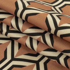 Stretch Cotton Sateen – Warm Tan Honeycomb Geometric – Sweet as Honey Print – Mood Exclusive Wisteria Collection Stretch Cotton Sateen – Warm Tan Honeycomb Geometric – Sweet as Honey Print – Mood Exclusive Wisteria Collection