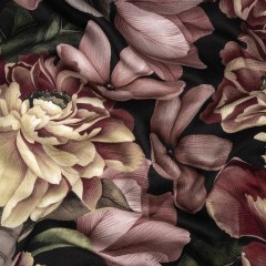 Rayon Challis – Black and Plum Floral – Vision of Romance Print – Mood Exclusive Wisteria Collection Rayon Challis – Black and Plum Floral – Vision of Romance Print – Mood Exclusive Wisteria Collection