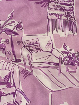 Stretch Cotton Sateen – Lilac Indoor Spaces – Where You’re Planted Print – Mood Exclusive Wisteria Collection Stretch Cotton Sateen – Lilac Indoor Spaces – Where You’re Planted Print – Mood Exclusive Wisteria Collection