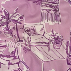 Stretch Cotton Sateen – Lilac Indoor Spaces – Where You’re Planted Print – Mood Exclusive Wisteria Collection Stretch Cotton Sateen – Lilac Indoor Spaces – Where You’re Planted Print – Mood Exclusive Wisteria Collection