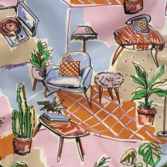 Cotton Voile – Multicolor Indoor Spaces – Where You’re Planted Print – Mood Exclusive Wisteria Collection Cotton Voile – Multicolor Indoor Spaces – Where You’re Planted Print – Mood Exclusive Wisteria Collection