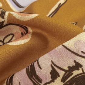 Cotton Voile – Golden Faces and Objects – Everyday Goddess Print – Mood Exclusive Wisteria Collection Cotton Voile – Golden Faces and Objects – Everyday Goddess Print – Mood Exclusive Wisteria Collection