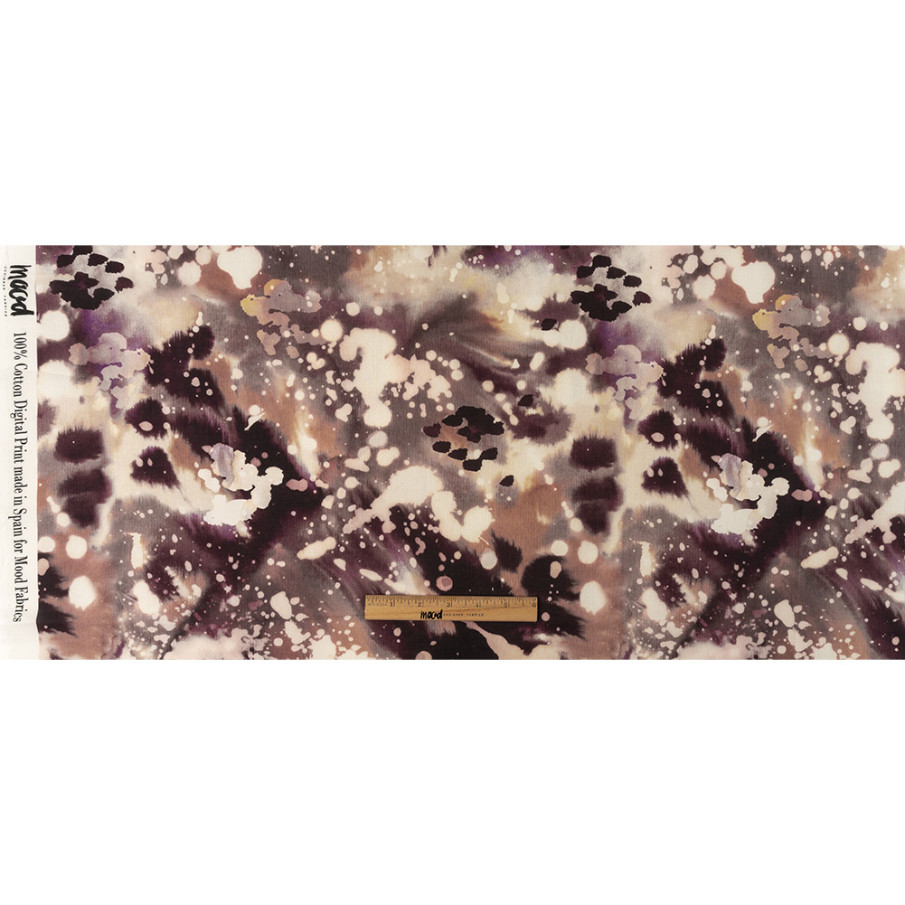 Cotton Voile – Purple Abstract Splatters – L’Amour en Feu Print – Mood Exclusive Wisteria Collection Cotton Voile – Purple Abstract Splatters – L’Amour en Feu Print – Mood Exclusive Wisteria Collection