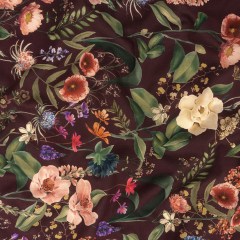 Cotton Voile – Deep Purple Floral – Baroque Bouquet Print – Mood Exclusive Wisteria Collection Cotton Voile – Deep Purple Floral – Baroque Bouquet Print – Mood Exclusive Wisteria Collection