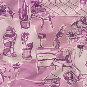 Cotton Voile – Lilac Indoor Spaces – Where You’re Planted Print – Mood Exclusive Wisteria Collection Cotton Voile – Lilac Indoor Spaces – Where You’re Planted Print – Mood Exclusive Wisteria Collection