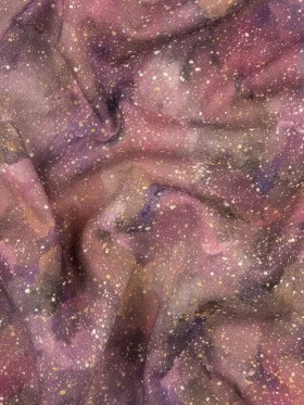Linen and Rayon Woven – Pink, Purple and White Abstract – Hope Spotted Print – Mood Exclusive Wisteria Collection Linen and Rayon Woven – Pink, Purple and White Abstract – Hope Spotted Print – Mood Exclusive Wisteria Collection
