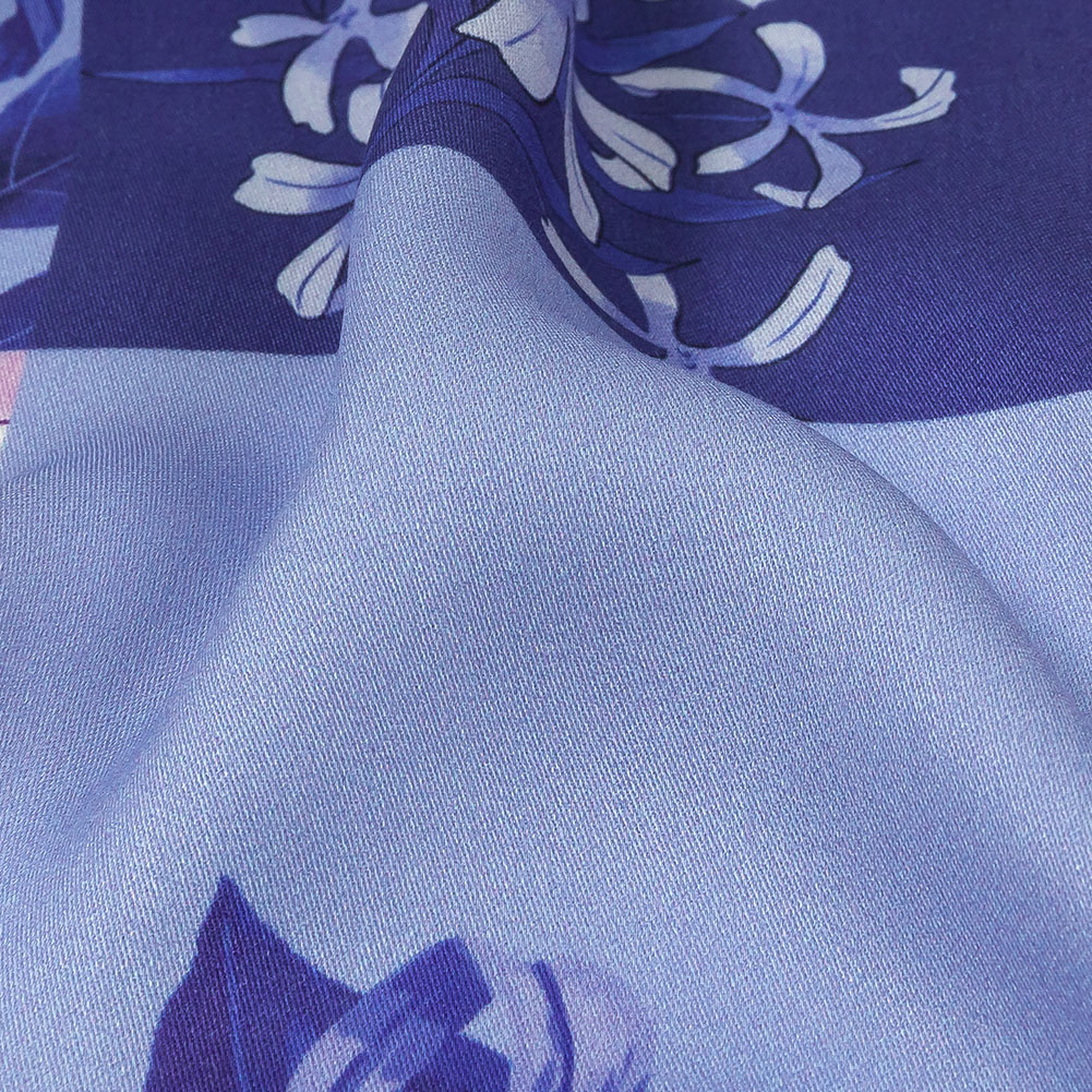 Rayon Challis – Purple Floral Patchwork – Periwinkle Patch Print – Mood Exclusive Indigo Collection Rayon Challis – Purple Floral Patchwork – Periwinkle Patch Print – Mood Exclusive Indigo Collection