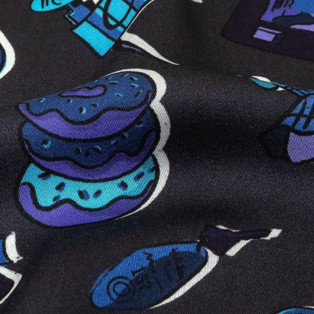 Rayon Challis – Purple and Blue Iconic Symbols – Live at Sun Studio Print – Mood Exclusive Indigo Collection Rayon Challis – Purple and Blue Iconic Symbols – Live at Sun Studio Print – Mood Exclusive Indigo Collection