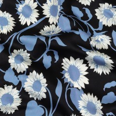 Stretch Cotton Sateen – Blue Floral – Adore You Print – Mood Exclusive Indigo Collection Stretch Cotton Sateen – Blue Floral – Adore You Print – Mood Exclusive Indigo Collection