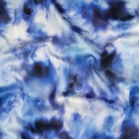 Stretch Cotton Sateen – Blue Tie Dye – High Tide Print – Mood Exclusive Indigo Collection Stretch Cotton Sateen – Blue Tie Dye – High Tide Print – Mood Exclusive Indigo Collection