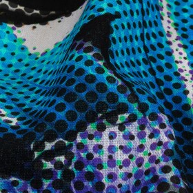 Linen and Rayon Woven – Blue Abstract – Tangled Up in Blue Print – Mood Exclusive Indigo Collection Linen and Rayon Woven – Blue Abstract – Tangled Up in Blue Print – Mood Exclusive Indigo Collection