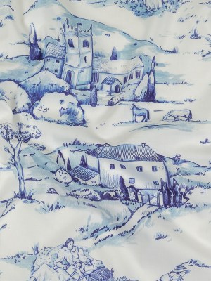 Cotton Voile – Blue and White Toile – Blue Period Print – Mood Exclusive Indigo Collection Cotton Voile – Blue and White Toile – Blue Period Print – Mood Exclusive Indigo Collection