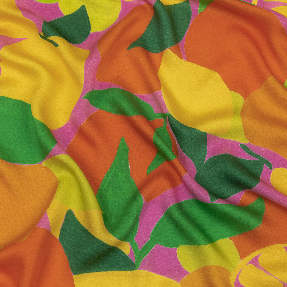 Rayon Challis – Citrus Fruits – Zest Friends Print – Mood Exclusive Citrus Collection Rayon Challis – Citrus Fruits – Zest Friends Print – Mood Exclusive Citrus Collection