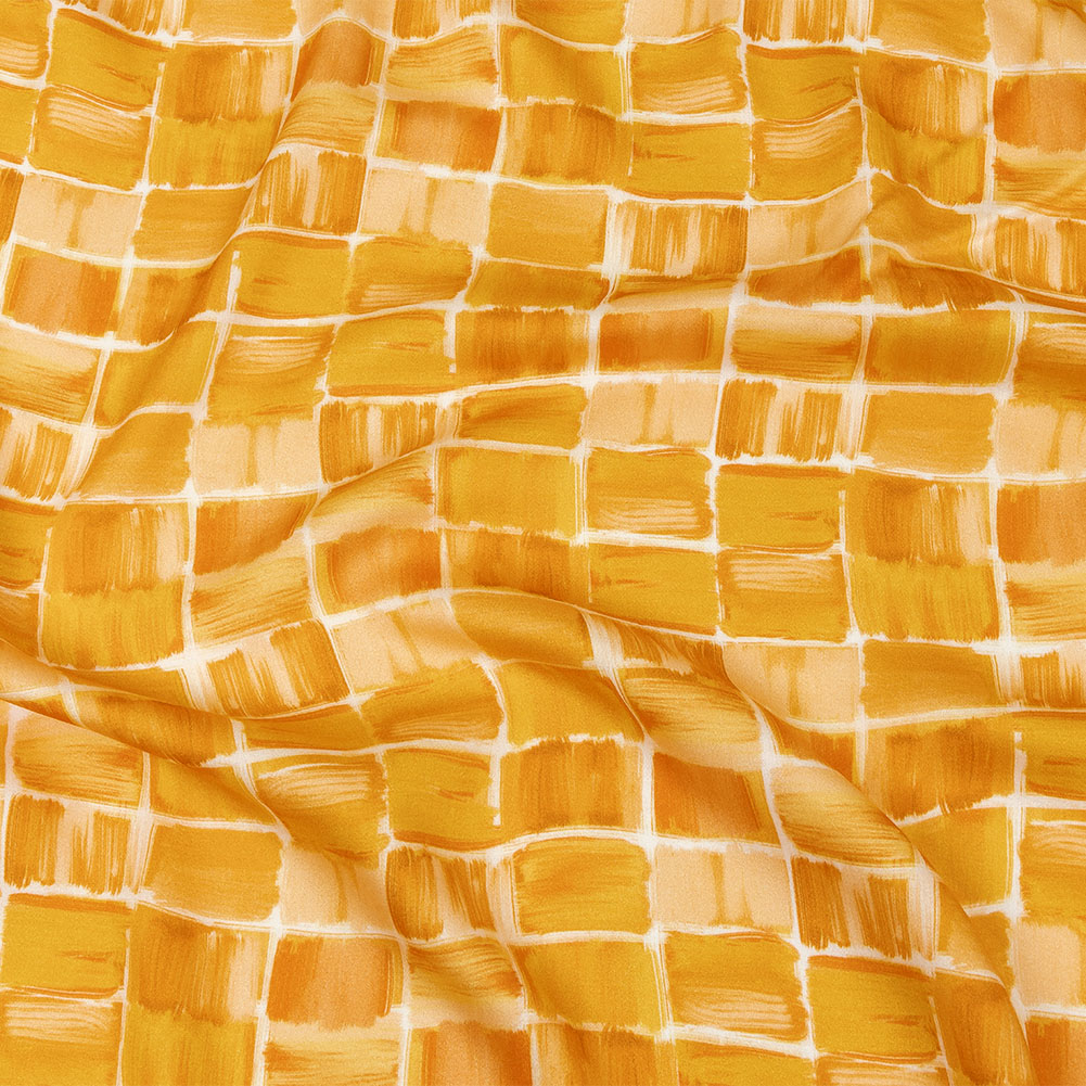 Rayon Challis – Yellow Painted Squares – Swatch Me Print – Mood Exclusive Citrus Collection Rayon Challis – Yellow Painted Squares – Swatch Me Print – Mood Exclusive Citrus Collection