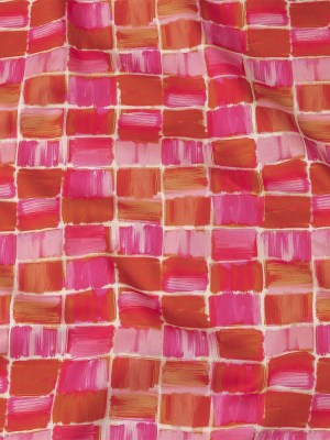 Stretch Cotton Sateen – Pink Painted Squares – Swatch Me Print – Mood Exclusive Citrus Collection Stretch Cotton Sateen – Pink Painted Squares – Swatch Me Print – Mood Exclusive Citrus Collection