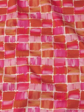 Stretch Cotton Sateen – Pink Painted Squares – Swatch Me Print – Mood Exclusive Citrus Collection Stretch Cotton Sateen – Pink Painted Squares – Swatch Me Print – Mood Exclusive Citrus Collection