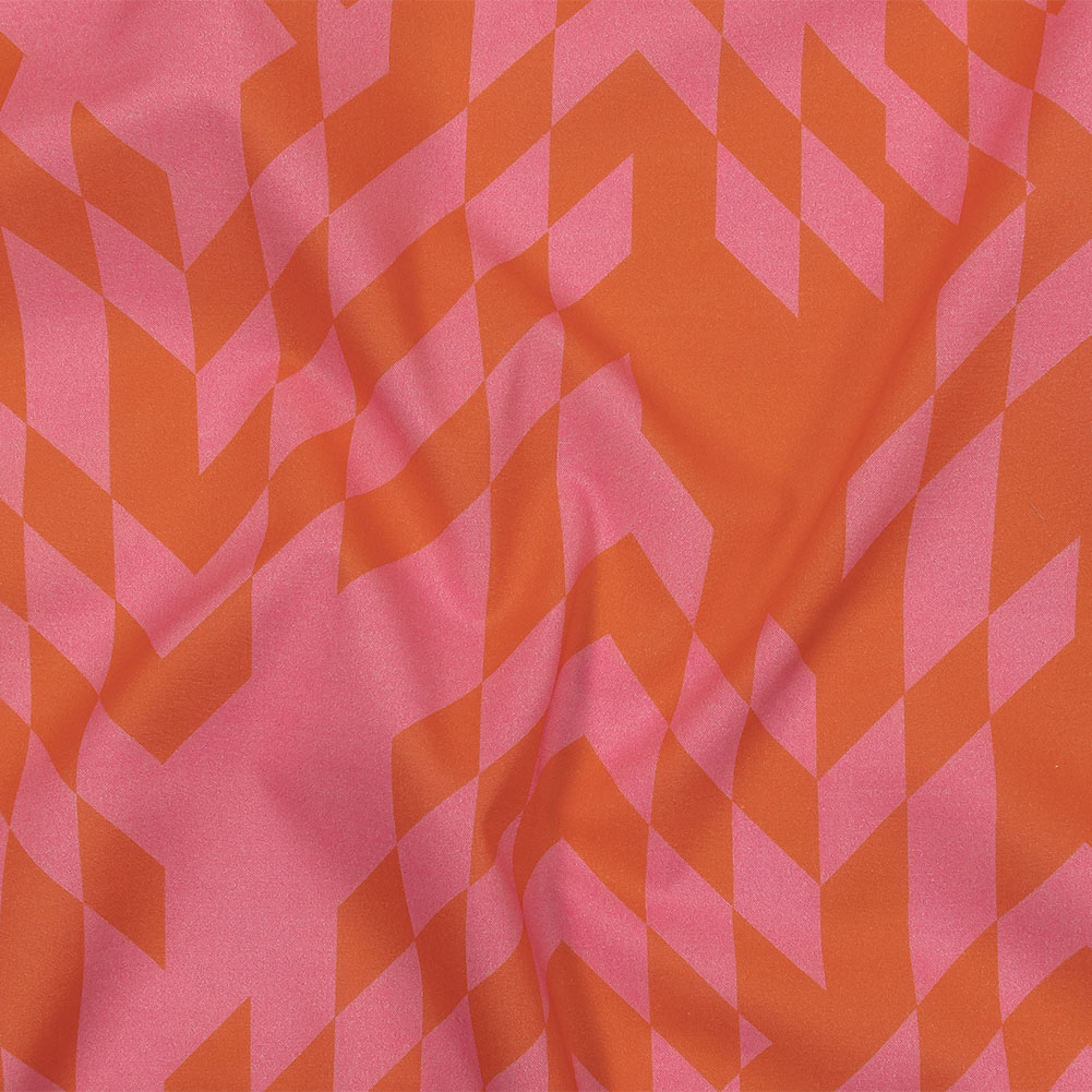 Cotton Voile – Orange and Pink Geometric – Orange You Glad Print – Mood Exclusive Citrus Collection Cotton Voile – Orange and Pink Geometric – Orange You Glad Print – Mood Exclusive Citrus Collection