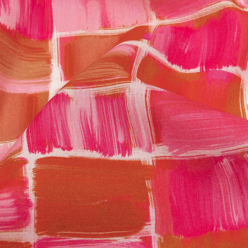 Cotton Voile – Pink Painted Squares – Swatch Me Print – Mood Exclusive Citrus Collection Cotton Voile – Pink Painted Squares – Swatch Me Print – Mood Exclusive Citrus Collection