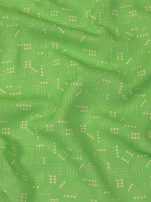 Linen and Rayon Woven – Green Circuit Board Dots – Circuit Breaker Print – Mood Exclusive Citrus Collection Linen and Rayon Woven – Green Circuit Board Dots – Circuit Breaker Print – Mood Exclusive Citrus Collection