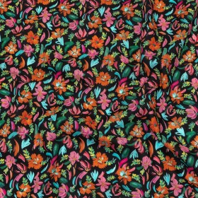 Cotton Voile – Pink, Blue and Black Floral – Confetti Fete Print – Mood Exclusive Citrus Collection Cotton Voile – Pink, Blue and Black Floral – Confetti Fete Print – Mood Exclusive Citrus Collection