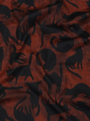 Stretch Cotton Poplin – Red and Black Cats – Black Cat Print – Mood Exclusive Nevermore Collection Stretch Cotton Poplin – Red and Black Cats – Black Cat Print – Mood Exclusive Nevermore Collection