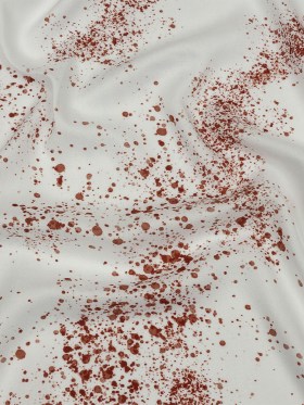 Rayon Batiste – Blood Splatters – Rue Morgue Print – Mood Exclusive Nevermore Collection Rayon Batiste – Blood Splatters – Rue Morgue Print – Mood Exclusive Nevermore Collection