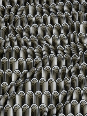 Rayon Batiste – Green Archways – Silver Run Print – Mood Exclusive Abandoned Collection Rayon Batiste – Green Archways – Silver Run Print – Mood Exclusive Abandoned Collection