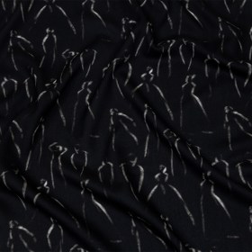 Rayon Batiste – Black Ghostly Figures – The Copper Queen Print – Mood Exclusive Abandoned Collection Rayon Batiste – Black Ghostly Figures – The Copper Queen Print – Mood Exclusive Abandoned Collection