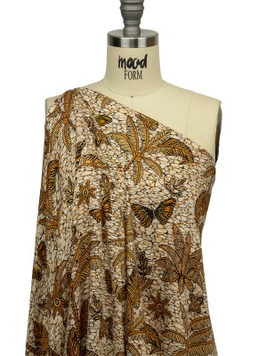 Rayon Challis – Orange and White Palm Trees – Sunny Summers Print – Mood Exclusive Rockland Collection Rayon Challis – Orange and White Palm Trees – Sunny Summers Print – Mood Exclusive Rockland Collection