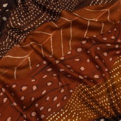 Rayon Challis – Brown and Orange Decorated Diagonal Stripes – Wind in Your Wings Print – Mood Exclusive Rockland Collection Rayon Challis – Brown and Orange Decorated Diagonal Stripes – Wind in Your Wings Print – Mood Exclusive Rockland Collection