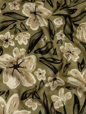 Rayon Challis – Light Green Painterly Floral – Green Wildflower Walk Print – Mood Exclusive Rockland Collection Rayon Challis – Light Green Painterly Floral – Green Wildflower Walk Print – Mood Exclusive Rockland Collection