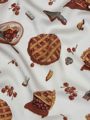 Rayon Challis – White Cherry Pies – Baked Fresh Print – Mood Exclusive Rockland Collection Rayon Challis – White Cherry Pies – Baked Fresh Print – Mood Exclusive Rockland Collection
