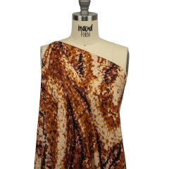 Rayon Challis – Beige and Orange Abstract – Summit Sketches Print – Mood Exclusive Rockland Collection Rayon Challis – Beige and Orange Abstract – Summit Sketches Print – Mood Exclusive Rockland Collection