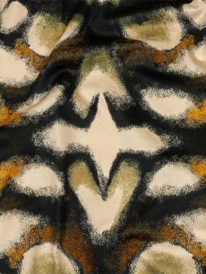 Stretch Cotton Sateen – Black and Beige Abstract – From the Earth Print – Mood Exclusive Rockland Collection Stretch Cotton Sateen – Black and Beige Abstract – From the Earth Print – Mood Exclusive Rockland Collection