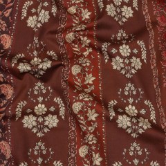 Stretch Cotton Sateen – Burgundy Floral Stripes – Garden Paths Print – Mood Exclusive Rockland Collection Stretch Cotton Sateen – Burgundy Floral Stripes – Garden Paths Print – Mood Exclusive Rockland Collection