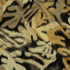 Stretch Cotton Sateen – Black and Beige Ikat Leaves – Things We Leave Behind Print – Mood Exclusive Rockland Collection Stretch Cotton Sateen – Black and Beige Ikat Leaves – Things We Leave Behind Print – Mood Exclusive Rockland Collection