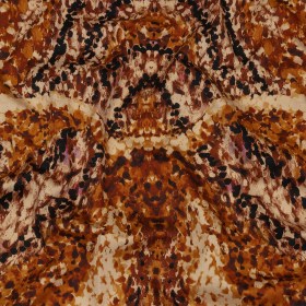 Stretch Cotton Sateen – Beige and Orange Abstract – Summit Sketches Print – Mood Exclusive Rockland Collection Stretch Cotton Sateen – Beige and Orange Abstract – Summit Sketches Print – Mood Exclusive Rockland Collection