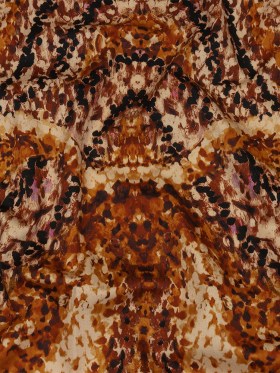 Stretch Cotton Sateen – Beige and Orange Abstract – Summit Sketches Print – Mood Exclusive Rockland Collection Stretch Cotton Sateen – Beige and Orange Abstract – Summit Sketches Print – Mood Exclusive Rockland Collection