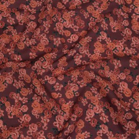 Cotton Voile – Red Floral – Rose Garden Romance Print – Mood Exclusive Rockland Collection Cotton Voile – Red Floral – Rose Garden Romance Print – Mood Exclusive Rockland Collection